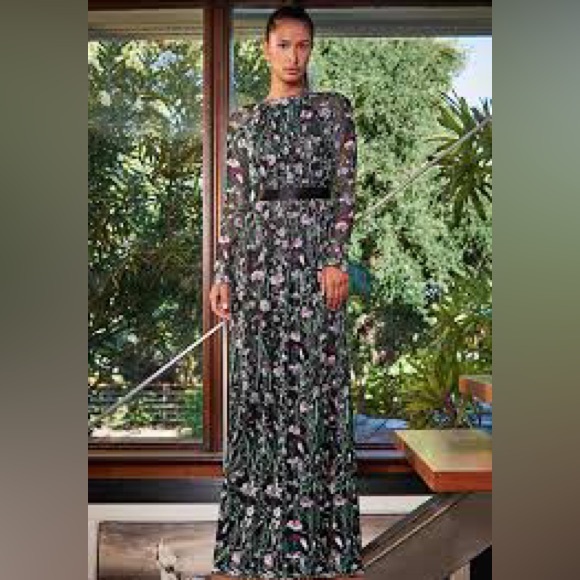 NWOT | Tadashi Shoji, MAIYA EMBROIDERED FLORAL GOWN, Women's Sz 12 - Picture 9 of 16